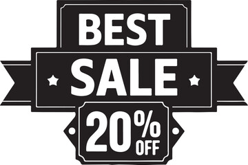 "BEST SALE" banner and a "20% OFF" badge.