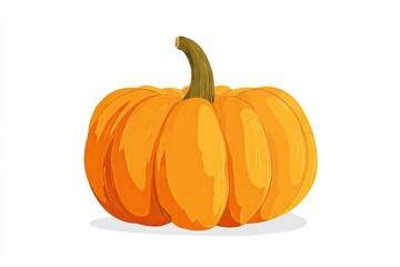 Vibrant orange pumpkin illustration.