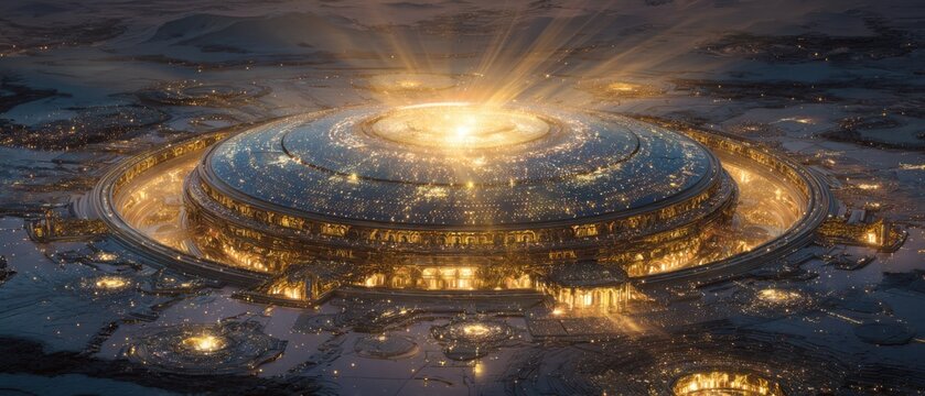 Futuristic architecture showcases modern domes with glass exteri