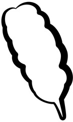 Speech bubble comic for chat symbol, talk, dialog