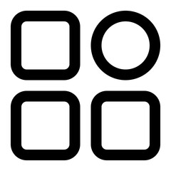 Categories icon with line style