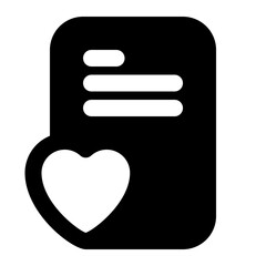 Wishlist icon with line style