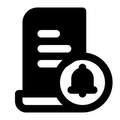 Notifications icon with solid style