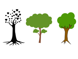 vector illustration of a green tree