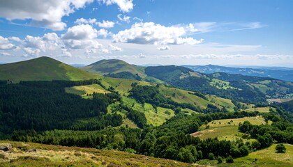Fototapeta premium Panoramic mountain vista