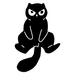 Funny black cats vector