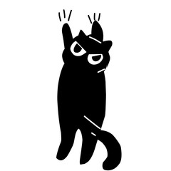 Funny black cats vector