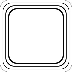 Rounded square blend line effect. Geometric shapes