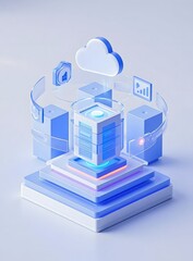 Cloud computing technology illustration
