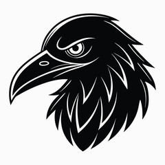 Obraz premium Predatory Bird Silhouette Vulture Head Artwork