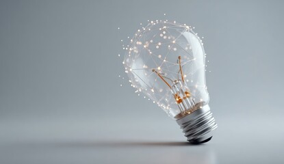 Illuminated lightbulb with connecting network