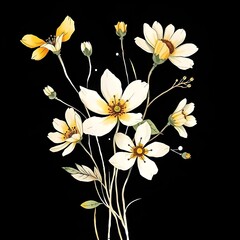 watercolor flowers illustration