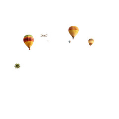 Obraz premium Hot air balloons in the sky
