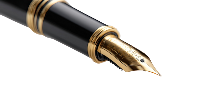 Close-up of a fountain pen nib