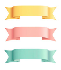 Three pastel colored ribbons (1)