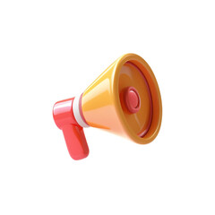 3D rendered illustration of a megaphone