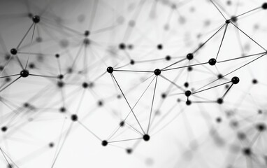 Abstract network of interconnected points and lines (1)