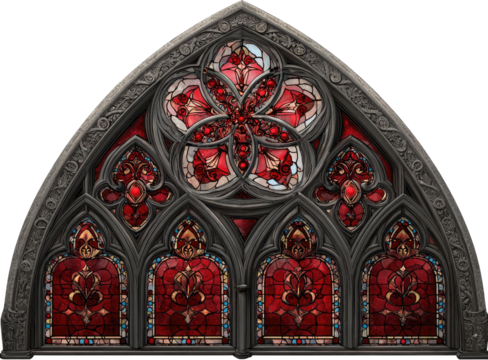 Gothic stained glass window