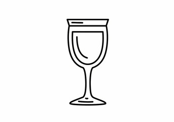 Elegant Wine Glass Illustration Perfect for Menus Websites and Branding on transparent background