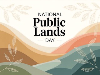 Celebrate national public lands day with a beautiful landscape illustration