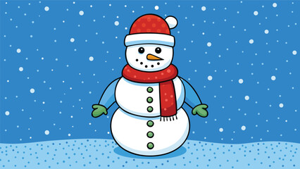 Fototapeta premium Snowman christmas character icon vector