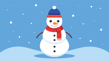 Fototapeta premium Snowman christmas character icon vector