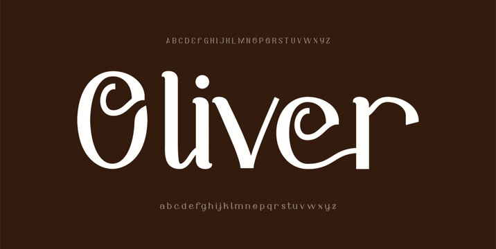 Oliver creative modern stylish calligraphy letter logo design