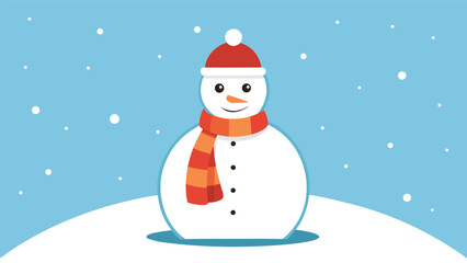 Fototapeta premium Snowman christmas character icon vector