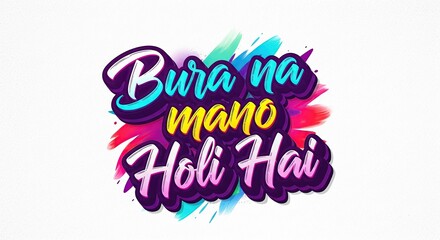 Happy Holi for Festival of Colors vector elements for card, greeting, poster design.