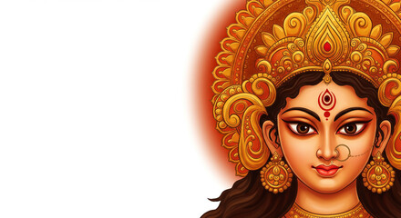 Naklejka premium Goddess Durga Illustration