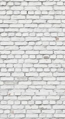 Fototapeta premium Whitewashed Brick Wall Texture Distressed Vintage Brickwork Background Grunge Brick Surface