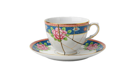 kintsugi teacup a broken beauty, repaired and renewed
