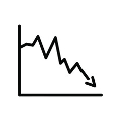 Economic Downturn: A stark and simplified illustration portrays a declining trend, highlighting the economic contraction and downward trajectory.