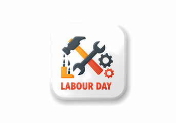 Labor Day Graphic Hammer Wrench and Gears on transparent background