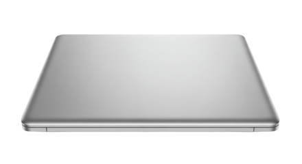 Sleek Silver Laptop Modern Technology Device on Black Background