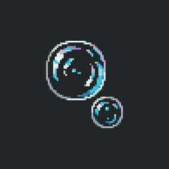 this is pixel art bubble with colorful color and black background this item good for presentations,stickers, icons, t shirt design,game asset,logo and your project.