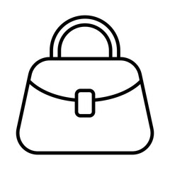 handbag purse line icon