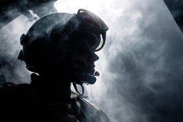 Pilot's determination shines in helicopter cockpit during fire mission. Helicopter systems. Vallfirest's acquisition to transform aerial firefighting landscape. Fire mission planning.