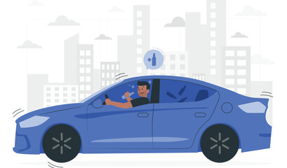 Rafiki character illustration for drunk driving awareness campaign