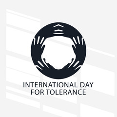 The flat design concept International Day for Tolerance focuses on simplicity, elegance, and ease of recognition.