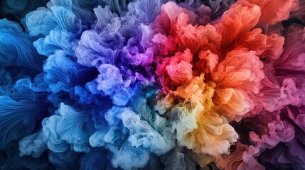 Obraz premium Abstract colorful burst of gradient patterns digital art vibrant environment aerial view creative concept for art lovers