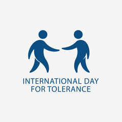 The flat design concept International Day for Tolerance focuses on simplicity, elegance, and ease of recognition.