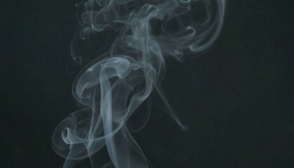 Obraz premium White Smoke Swirls, Dark Background