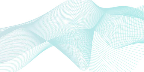 Abstract curved futuristic hi technology, Abstract wave lines on transparent background.	
