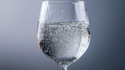 Bubbling sparkling water in glass indoor setting drink photography modern aesthetic close-up view refreshing beverage experience