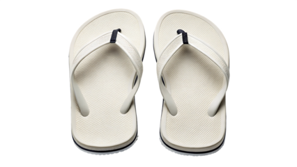 Pair of flip flops with rubber sole transparent background