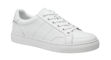 White Casual Sneaker Isolated on Black Background