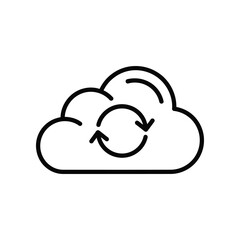 Cloud Data Synchronization: An icon showcases a cloud with circular arrows, symbolizing seamless synchronization.