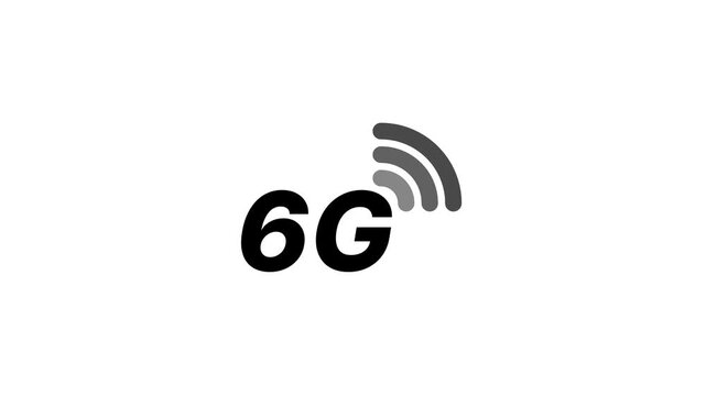 6G symbol on data center. The concept of iot, cellular mobile communications, internet of things and digital wireless network 4k rendering animation. Expansion on server racks. - Powered by Adobe