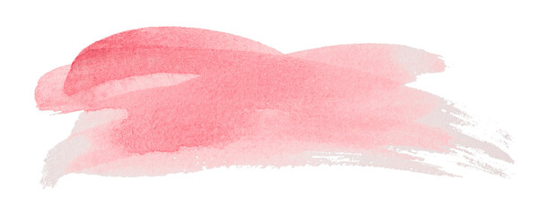 pink watercolor background. Artistic hand paint. Isolated on transparent background.